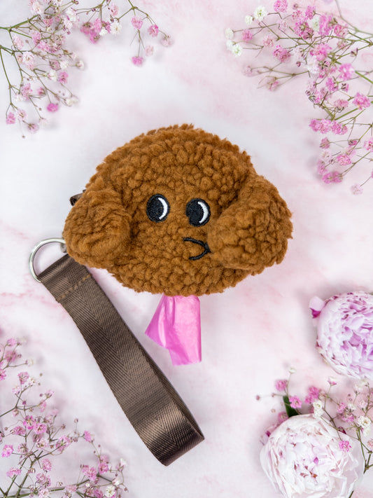 Cute poop bag holder in bear shape. Waste bag.